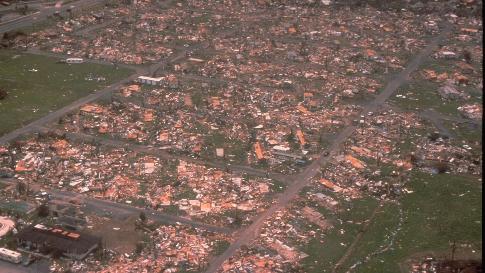 Damage from Hurricane Andrew