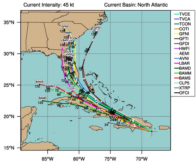 hurricane tracker spaghetti models